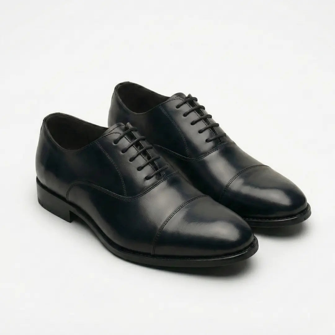 Men’s Oxford Shoes – Premium Leather Elegance with Complimentary Belt & Wallet