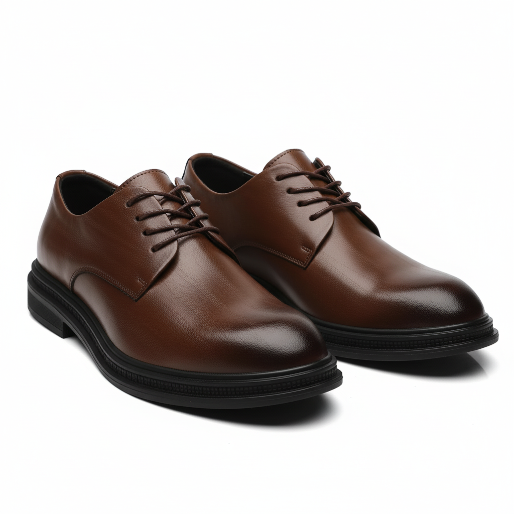 Genuine Leather Casual Shoes Height Increasing