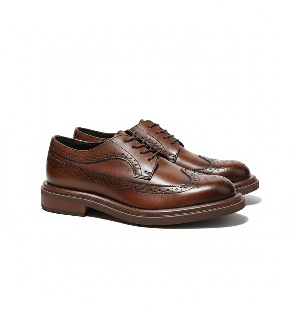 Zapatos Oxford casuales para hombre, punta redonda, tacón plano