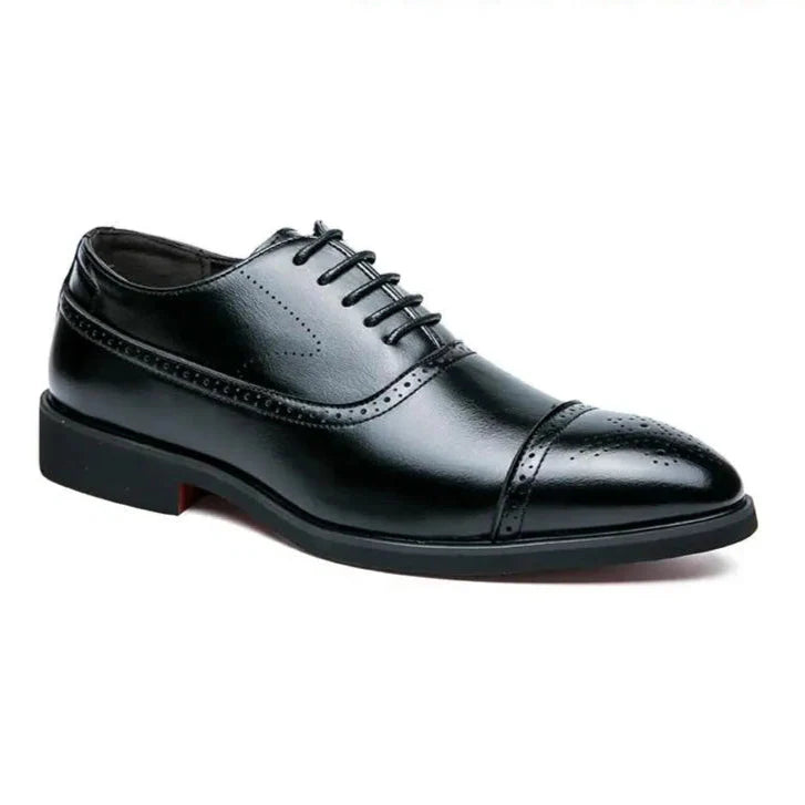 Men's Oxford Shoes Retro Carved Lace-Up