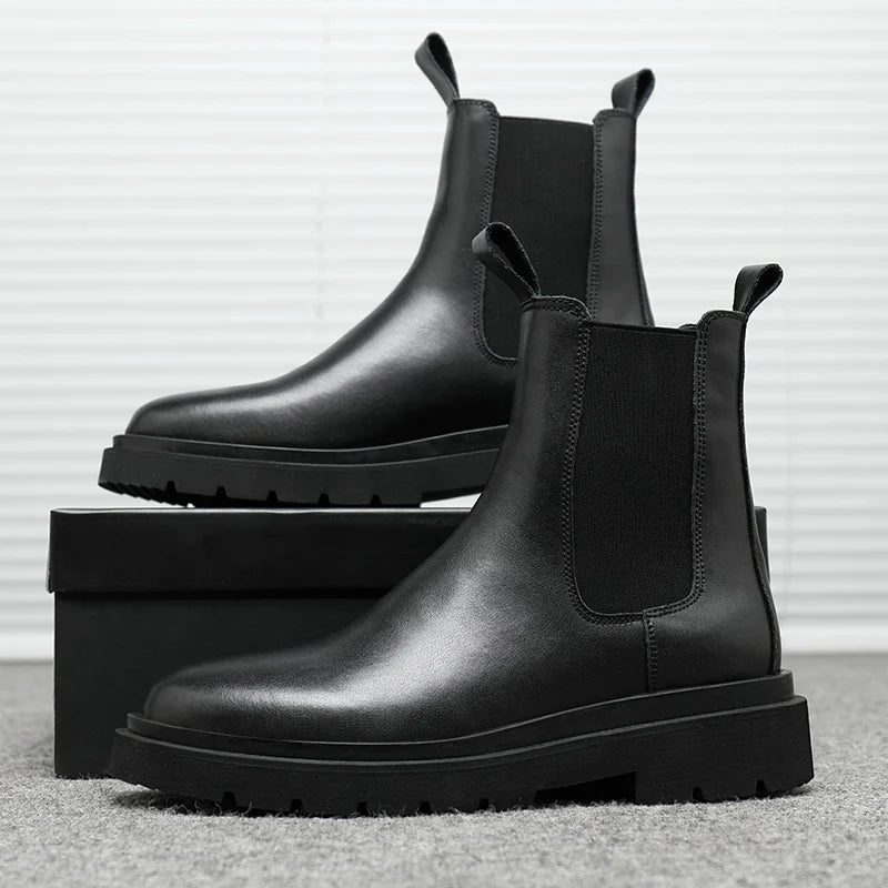 Men's Chelsea Ankle Boots Split Leather