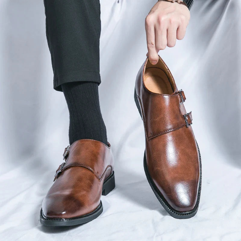 Zapatos clásicos Monk Strap para hombre