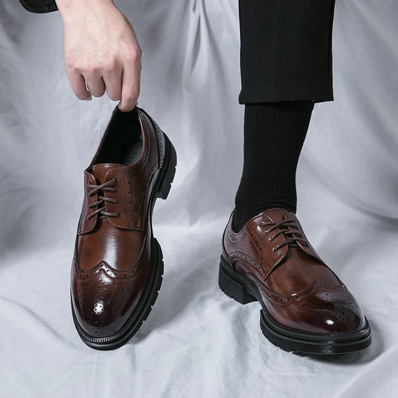 Zapatos Oxford clásicos de negocios para hombre – Derby cómodo