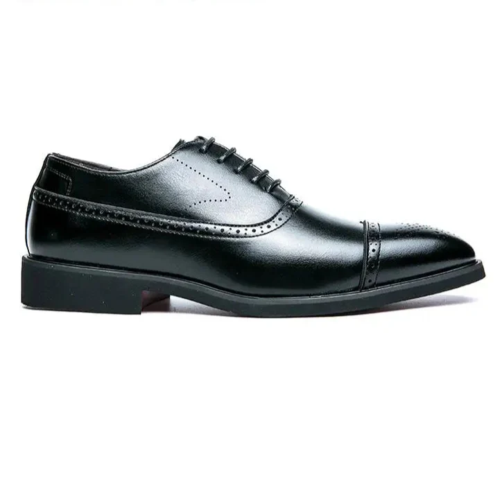 Men's Oxford Shoes Retro Carved Lace-Up
