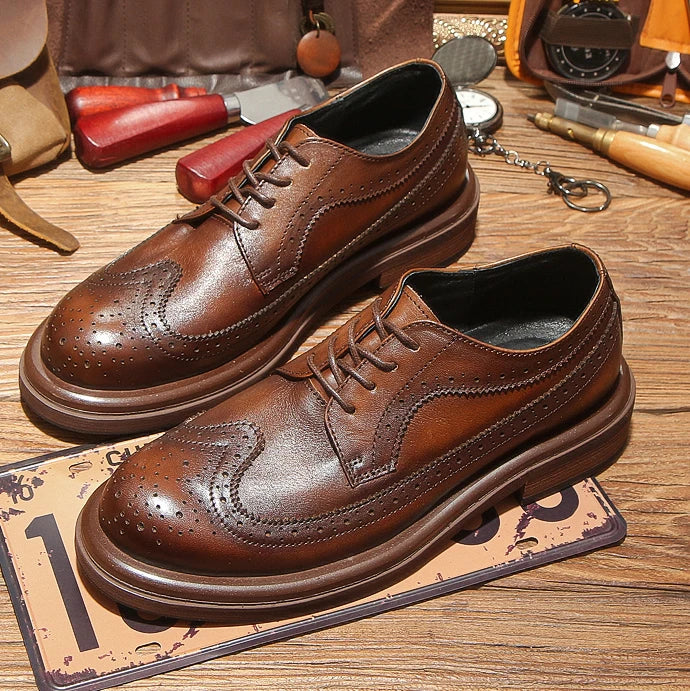 Men's Casual Oxfords Round Toe Flat Heel